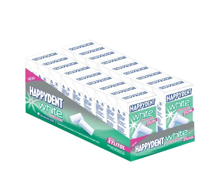 Happydent White Spearmint Xylitol Fliptop Spearmint Flavor 16.5Gm (18 Pcs)